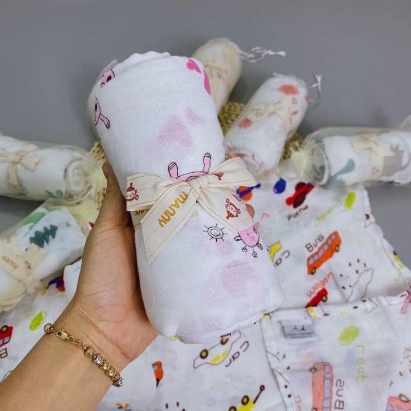 Khăn tắm sợi tre siêu siêu mềm mẫu túi lưới Manny - Aden