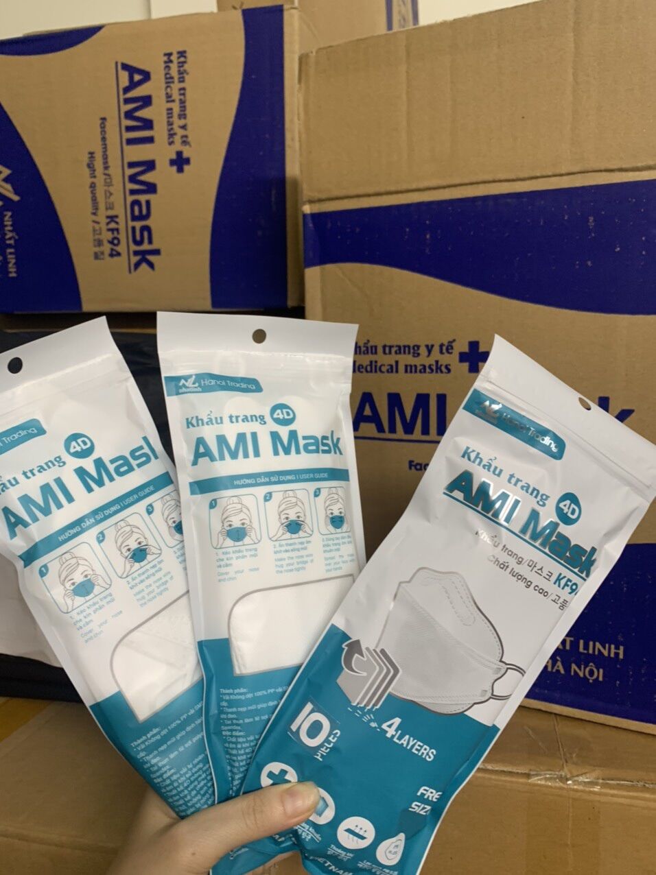 Khẩu trang Ami KF94 gói 10 chiếc