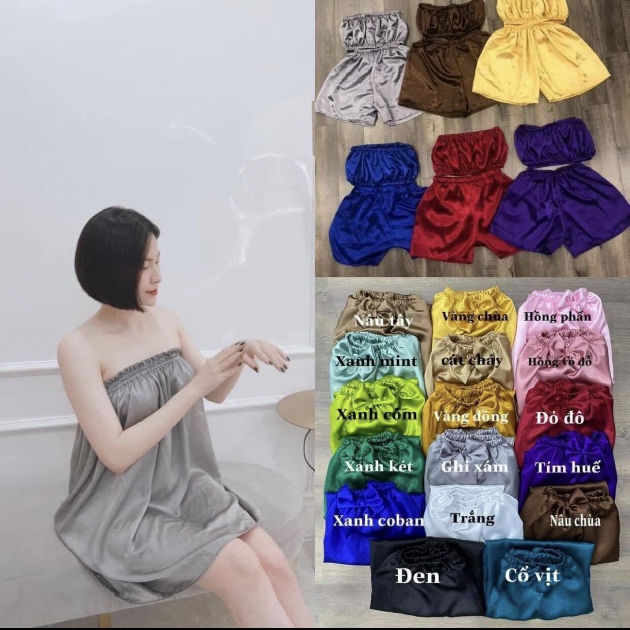 [💥CAO CẤP💥] Váy quây spa lụa cao cấp, bộ đồ giảm béo spa