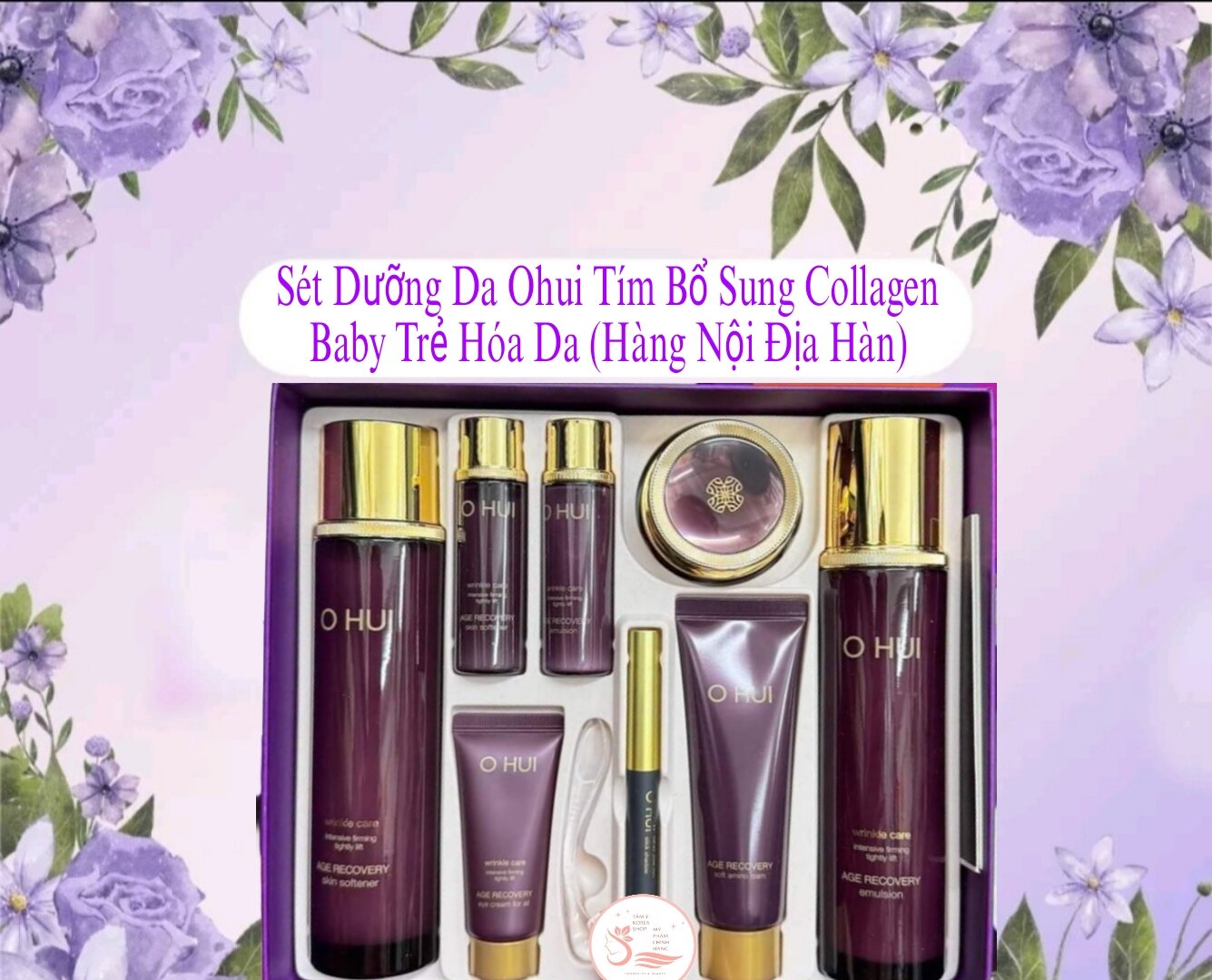 Sét dưỡng da ohui tím bổ sung collagen baby trẻ hóa da