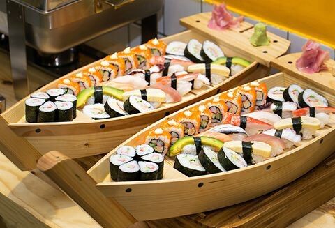 Khay Thuyền Gỗ Sushi-Sashimi Không Cột Buồm 48cm