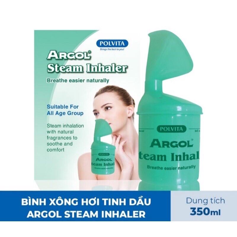 Bình xông mũi họng, xông tinh dầu Argol Stream Inhaler giảm nghẹt mũi, thông xoang, thông thoáng đường hô hấp