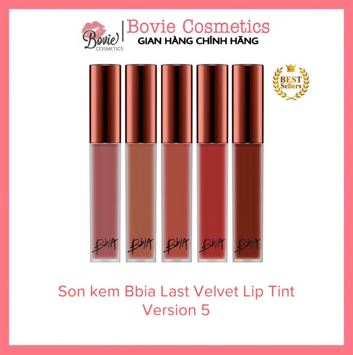 Son kem Bbia Last Velvet Lip Tint Version 5 21 22 23 24 25