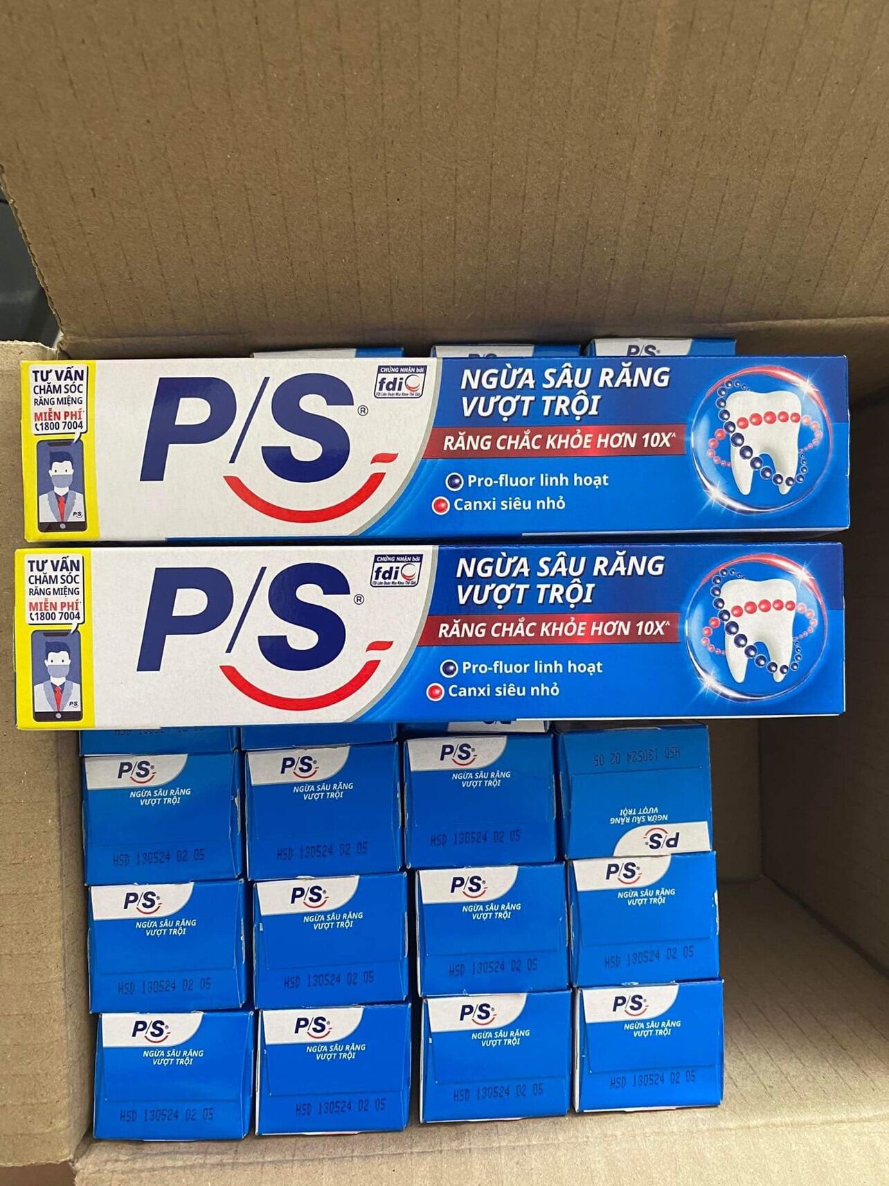 Kem đánh răng P/S Ngừa sâu răng vượt trôi 180g hàng mới tăg kèm