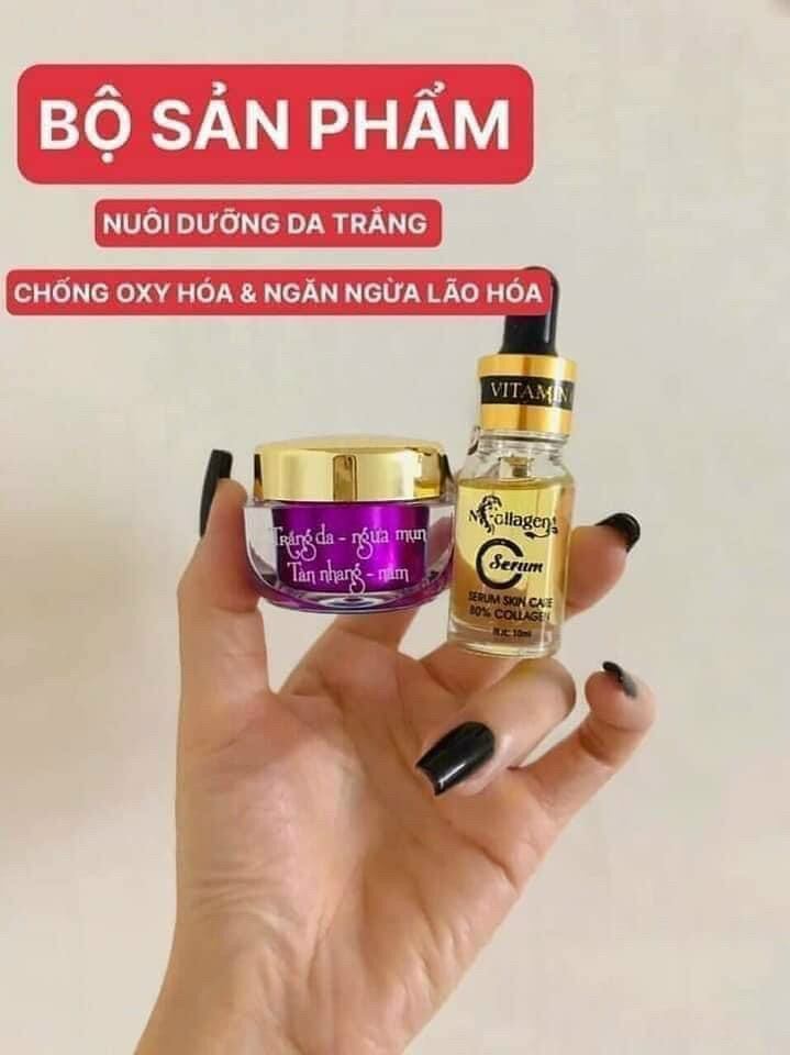 Kem face tím & serum