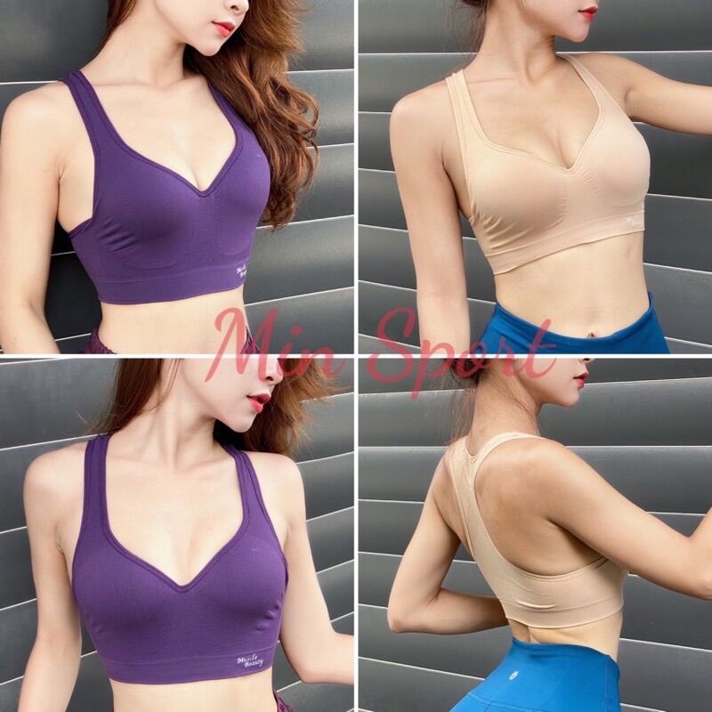 Áo bra tập gym yoga nữ mút liền hàng xuất dư xịn đẹp
