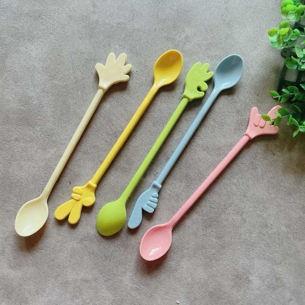 Set 10 Muỗng Cà Phê Hình BÀN TAY (Dài 20cm)