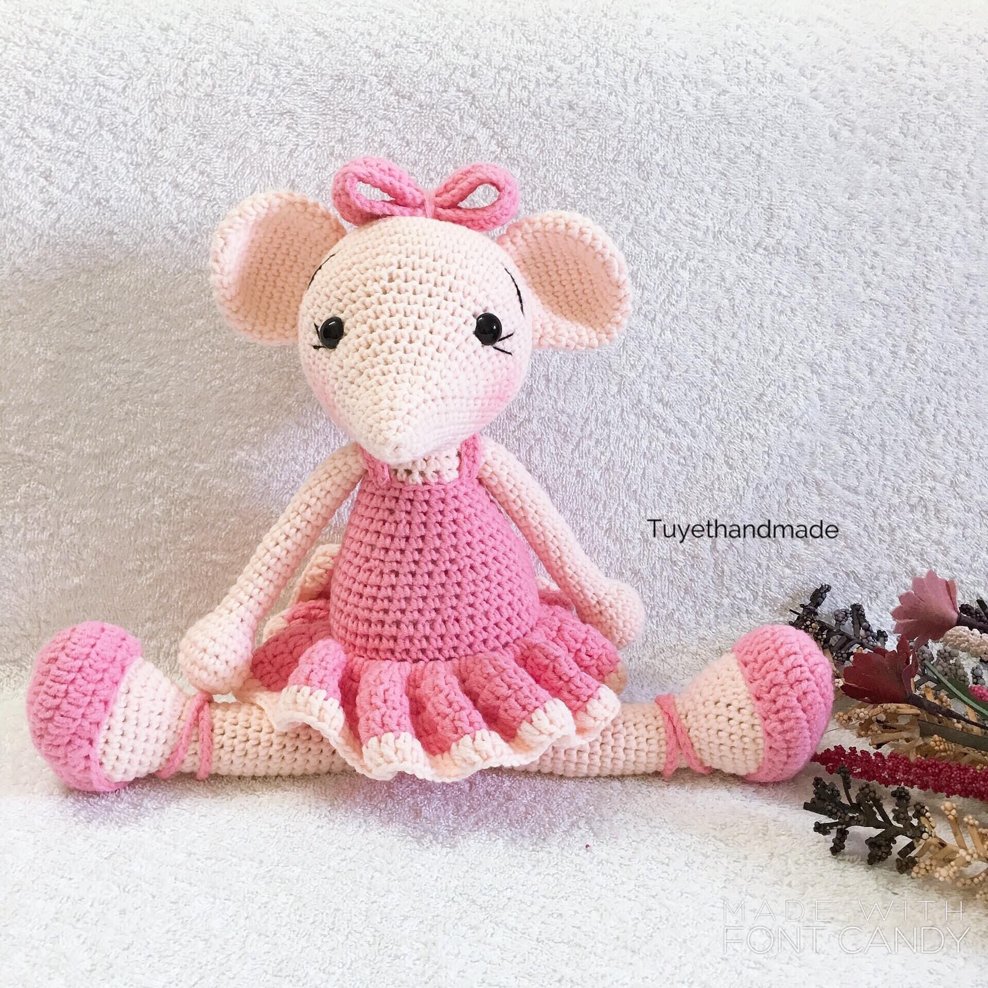 Chuột móc len - đồ chơi handmade - chuột len móc