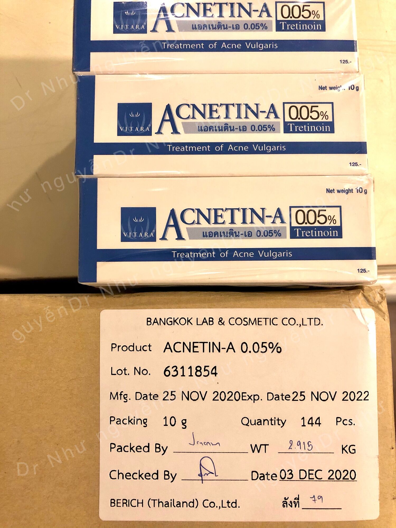 [HCM](10g-0.05%) Acnetin kem giảm mụn 0.05%
