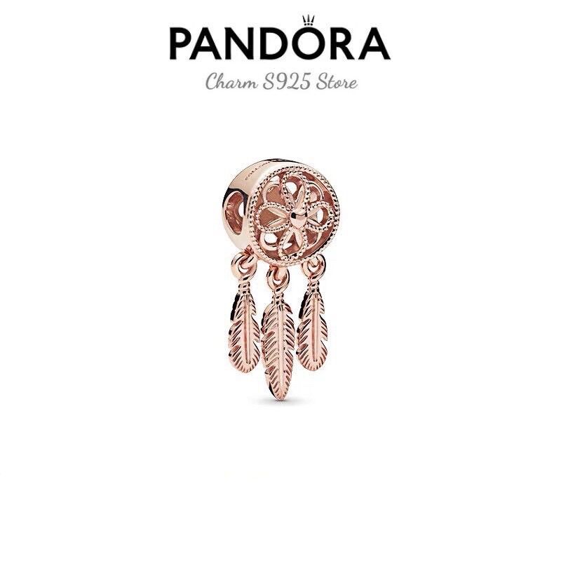 CHARM HOA 3 LÁ VÀNG HỒNG S925