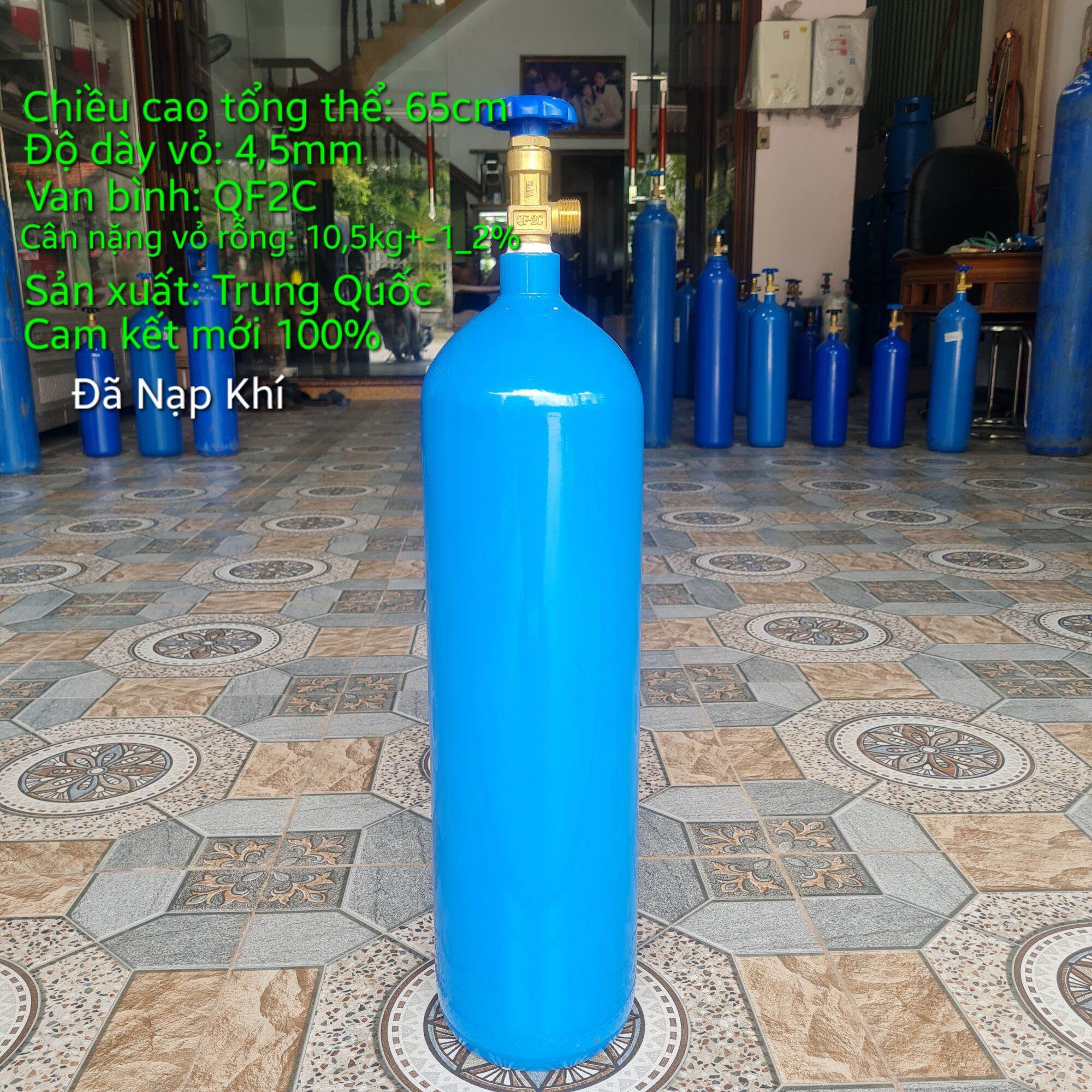Bình khí Argon hàn Tig 10Lít