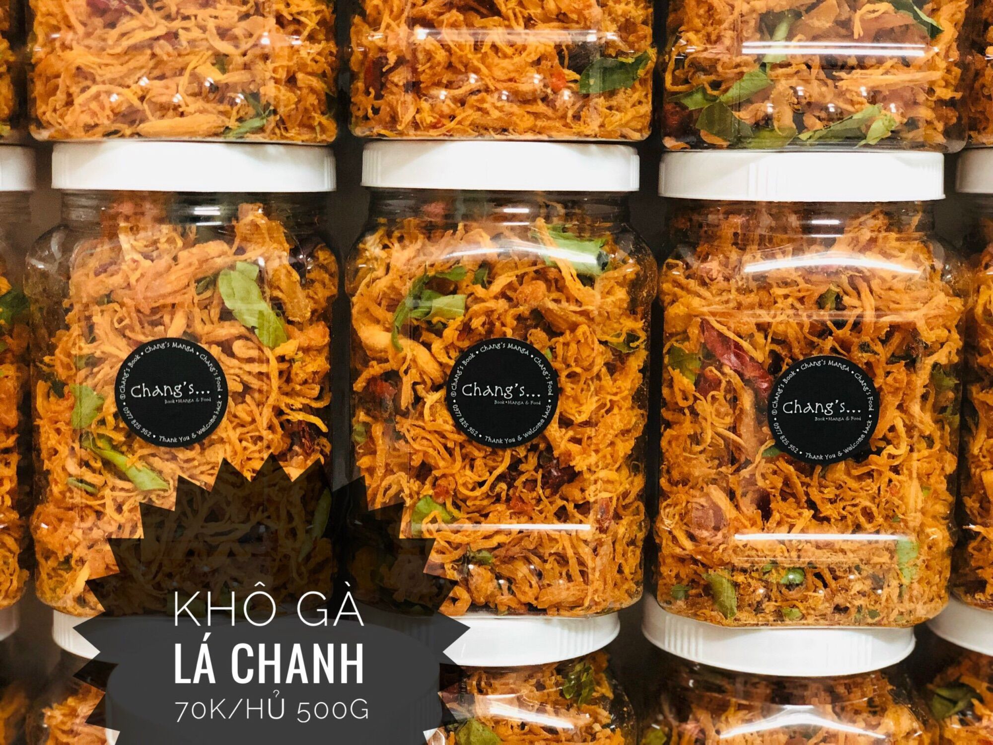 [HCM] Khô gà lá chanh 500G/Hủ Chang's Food