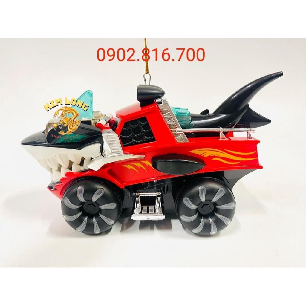 Đồ chơi lồng đèn trung thu cho bé trai hình XE ĐUA cá mập tặng pin có đèn và nhạc quà tặng trung thu