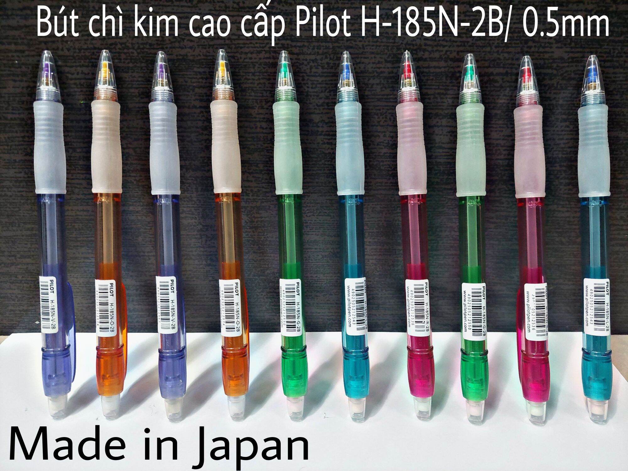 Bút chì bấm cao cấp Pilot H-185-2B (Super Grip/0.5m) . Made in Japan