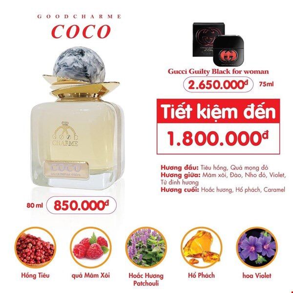 Nước hoa nữ Co.Co trắng 80ml