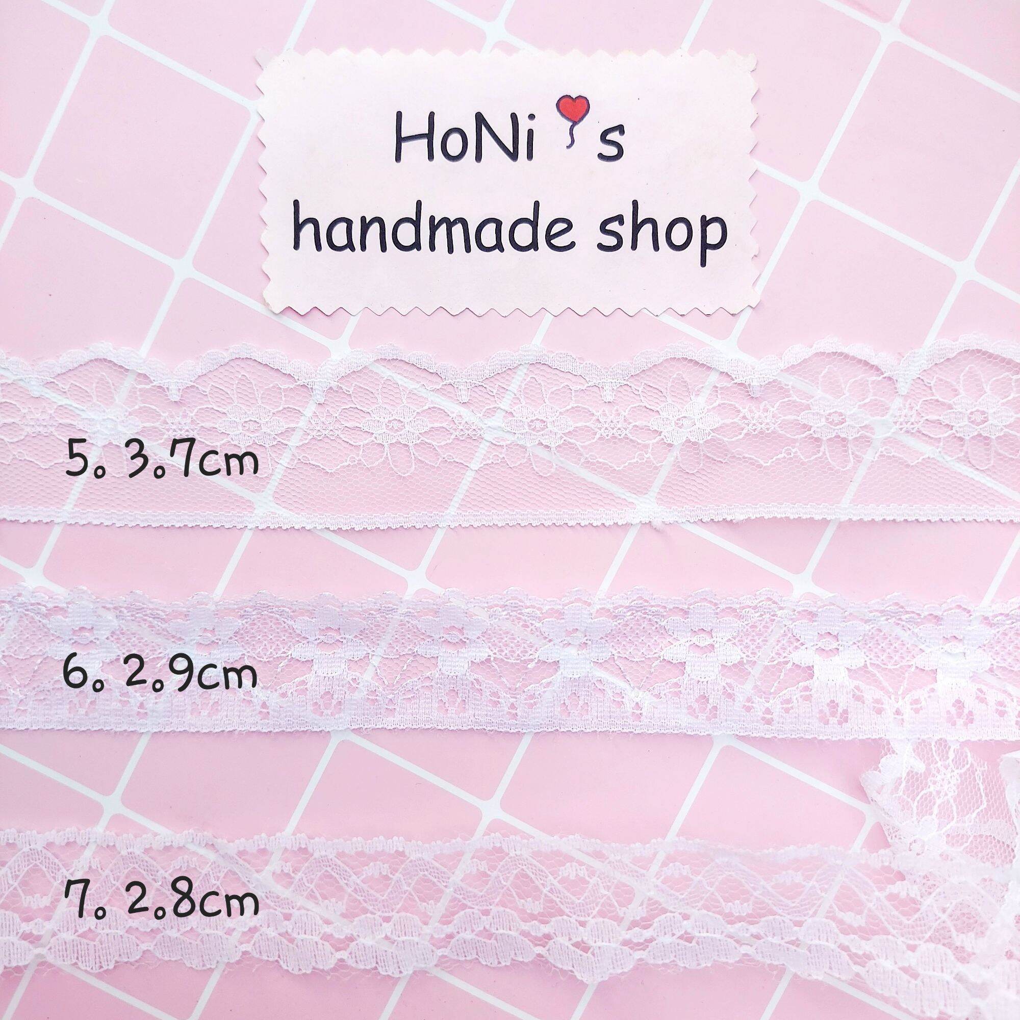 Ren trắng đen trang trí handmade nhiều mẫu nhiều cỡ