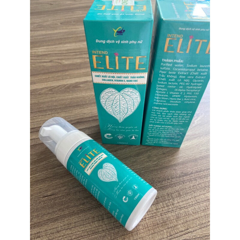 Dung dịch vệ sinh phụ nữ Intend ElLITE làm sạch, duy trì độ ẩm chai 150ml