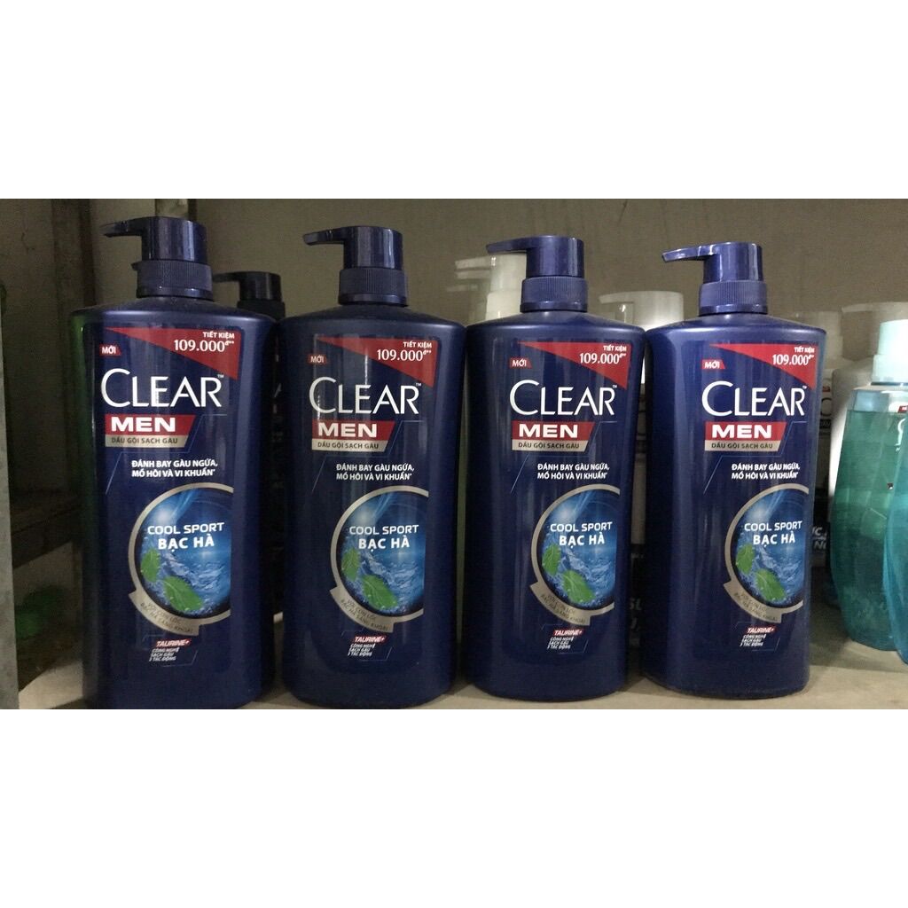 Dầu gội clear men bạc hà 900 ml