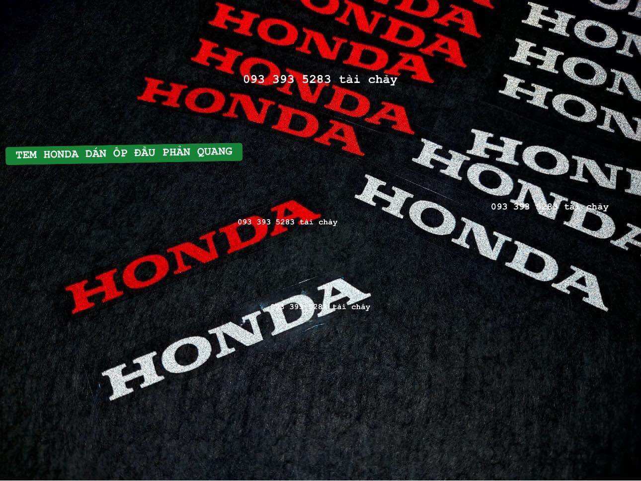 [ 1 MIẾNG ] TEM HONDA ỐP ĐẦU PHẢN QUANG ( LỘT ĐƯỢC )