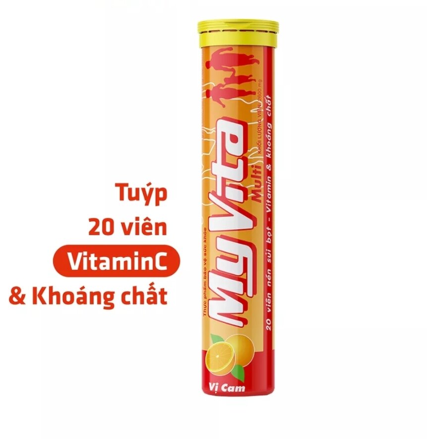 Viên sủi bổ sung vitamin c myvita vị cam .