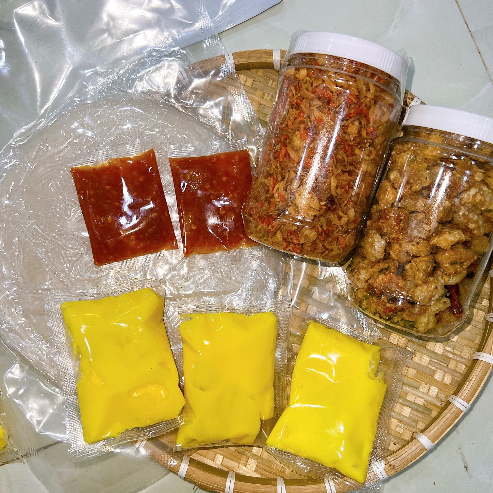 Combo bánh tráng ps + mthp tóp mỡ 150g tặng 3 bơ