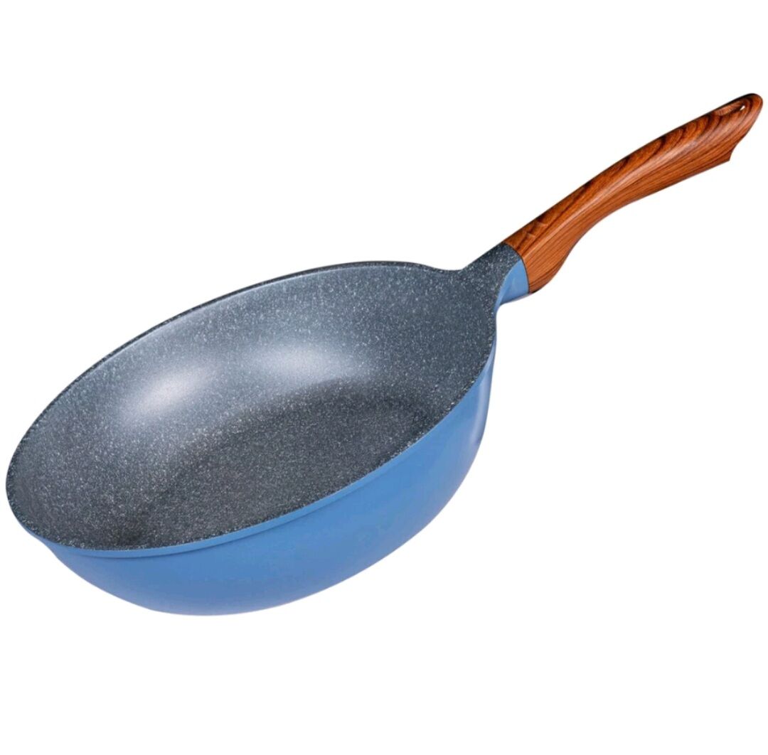 CHẢO ĐÚC VÂN ĐÁ SÂU LÒNG ECORAMIC ĐÁY TỪ 24CM, 26CM, 28CM