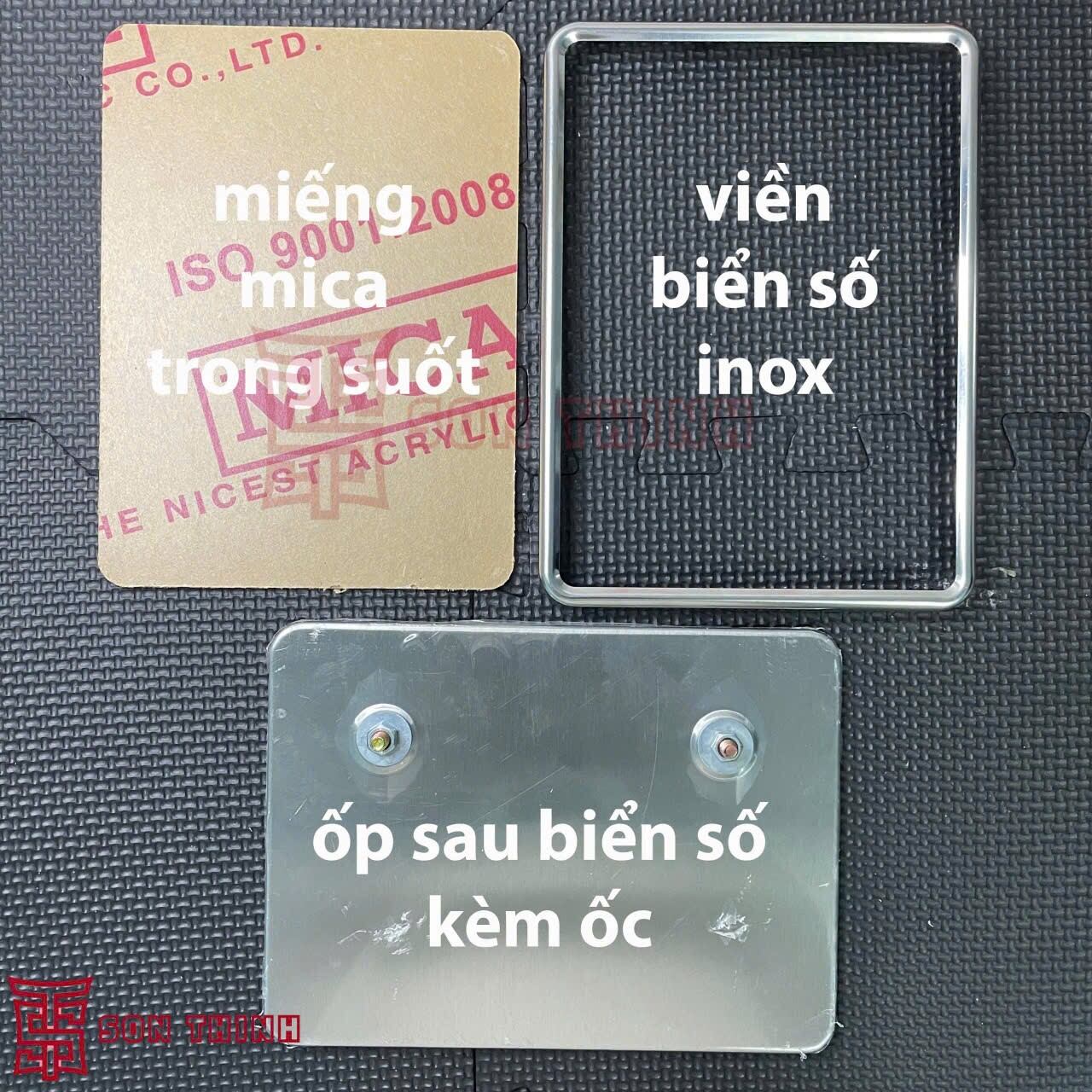 Khung biển số wave - Dr - WS titan - inox(chọn bộ 3 món) (loại tốt)