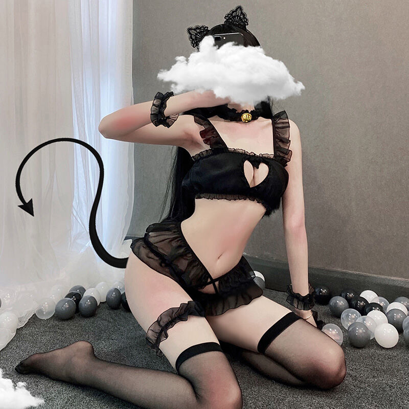 Bộ Trang Phục Cô Gái Mèo Nhà Riêng Mẫu Nóng Instagram Kiểu Nhật Meow Wuji Đồng Phục Chụp Ảnh Dễ Thương Đục Lỗ Quyến Rũ Cos thumbnail