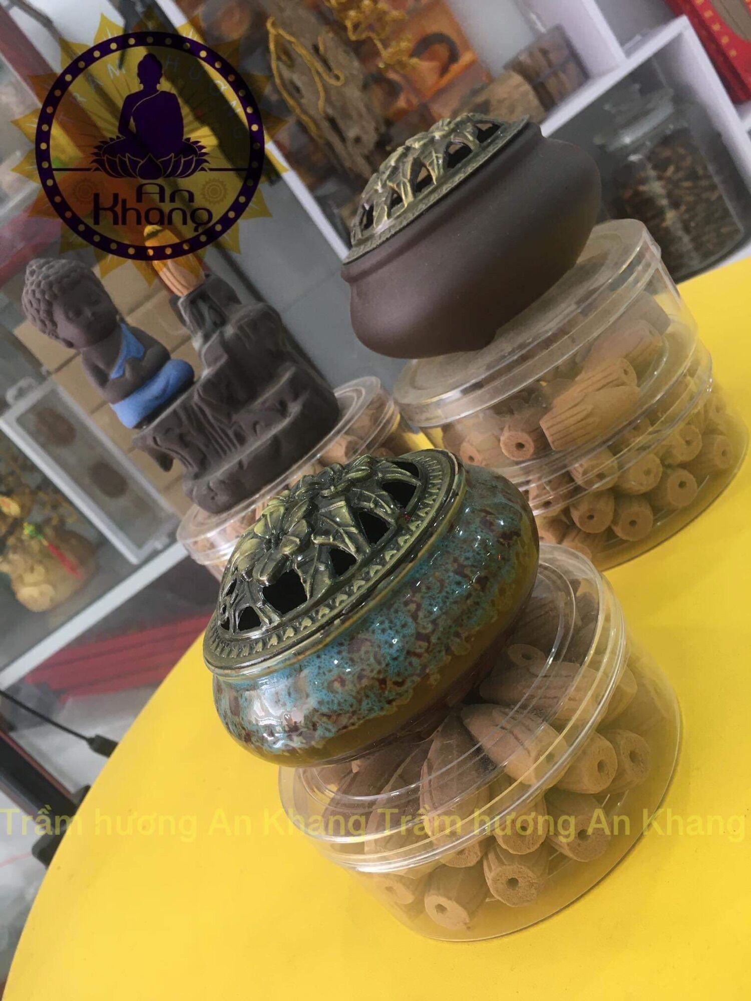 Nhang nụ trầm hương + Lư xông