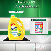 Nước rửa chén Sunlight Chanh mới sạch nhanh xả bọt nhanh chai 3.6kg