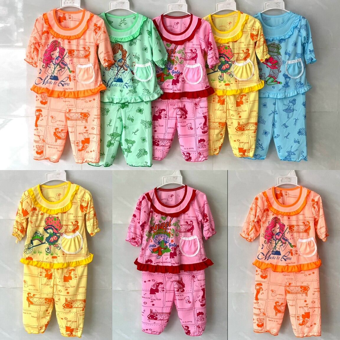 Sét 5 bộ thun bé gái 8-13kg