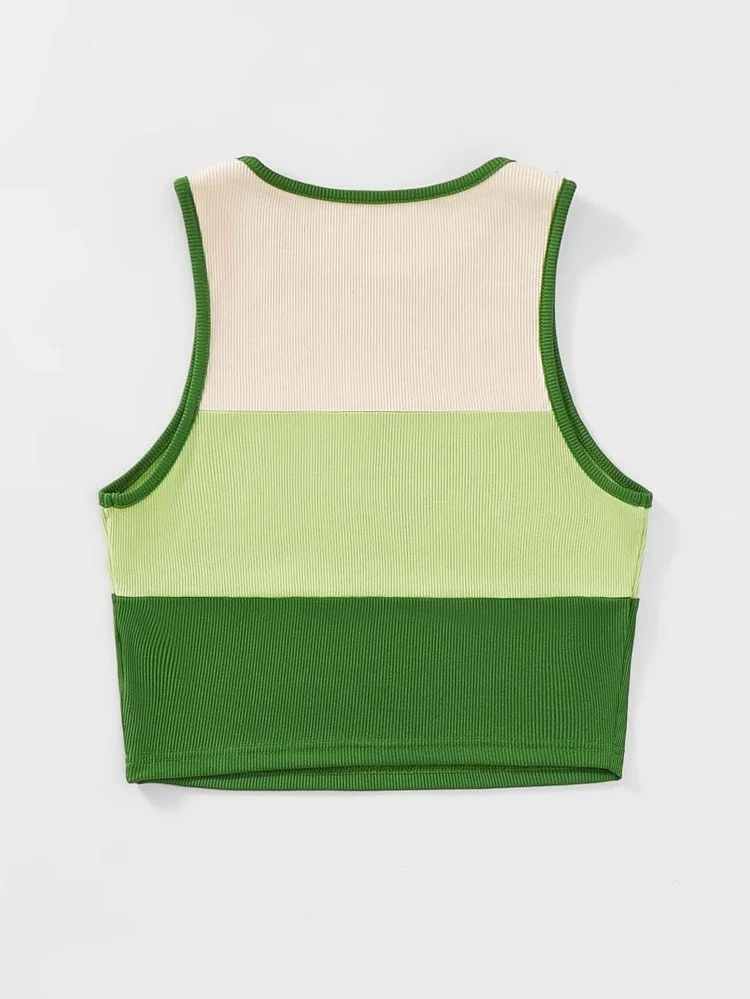 Áo croptop phối 3 màu SỌC NGANG (101727)