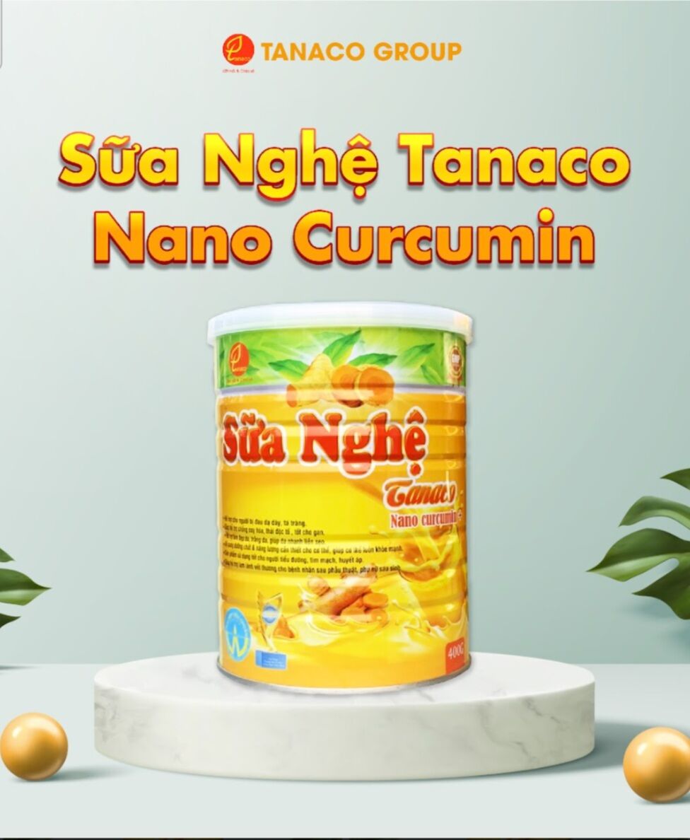 Sữa Nghệ Nano Curcumin Tanaco - Hộ trợ dạ dày,tá tràng,Lợi sữa,bồi bổ phụ nữ sau sinh,hậu phẫu,tăng sức đề kháng,tăng cân,