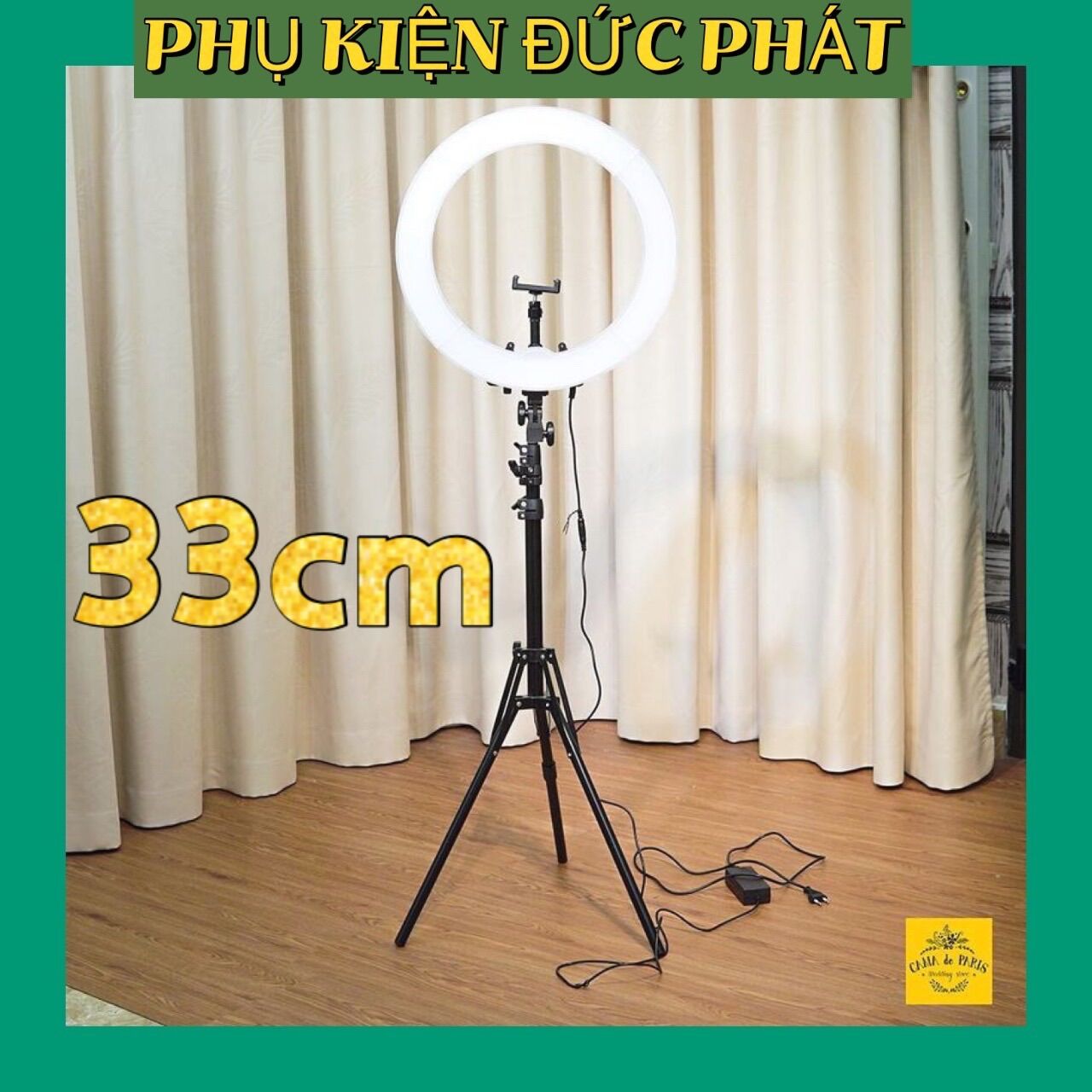 Đèn led live stream tròn 33cm dùng để chụp hình - bán hàng - trang điểm có 3 chế độ đèn tiện dụng tặng kèm giá đỡ 3 chân 2m1