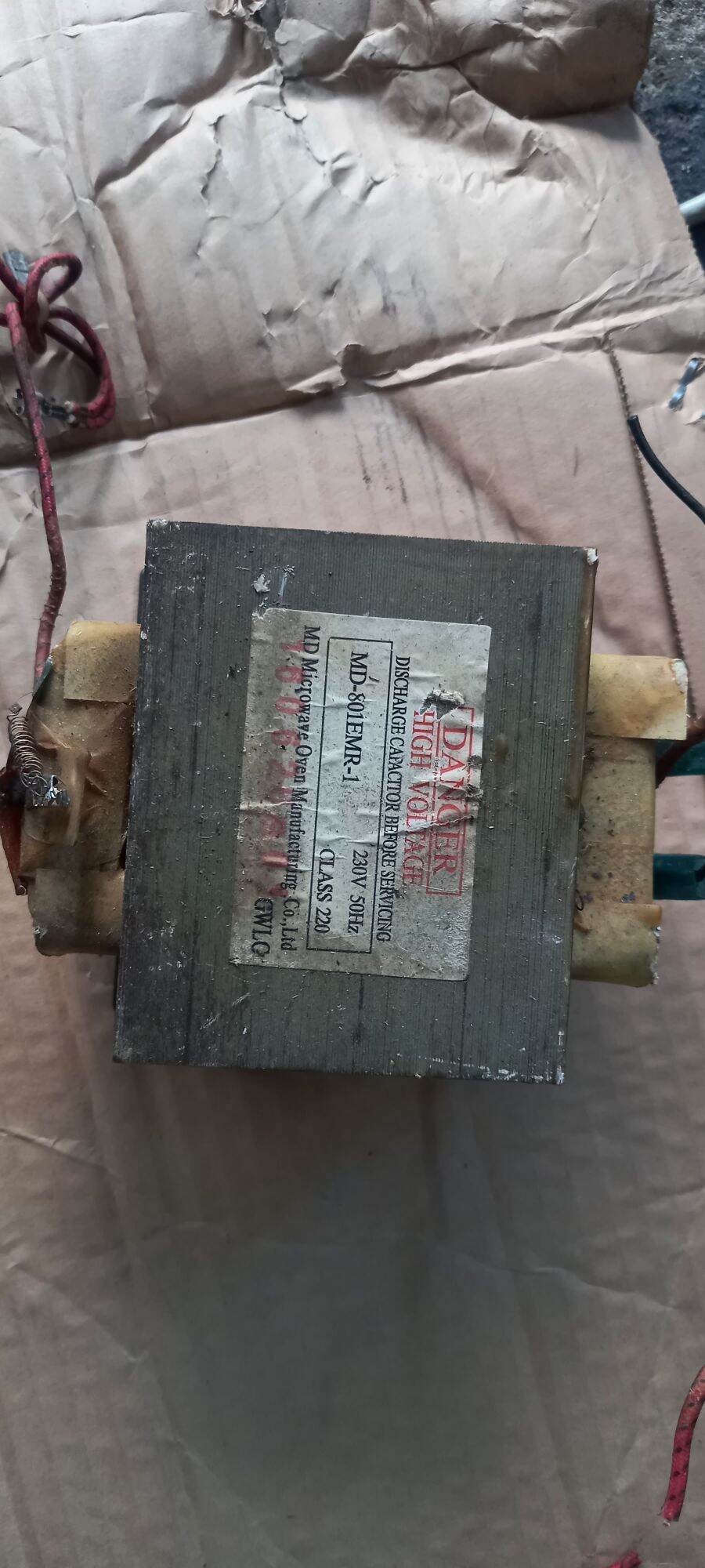 Biến thế lò vi sóng 800e 700e chế hàn cell pin. dây nhôm