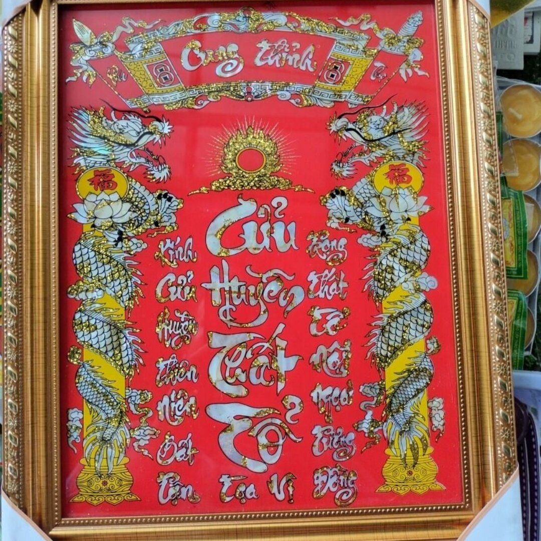 Bài vị thờ cửu huyền thất tổ/bài vị tổ tiên 28×35 cm