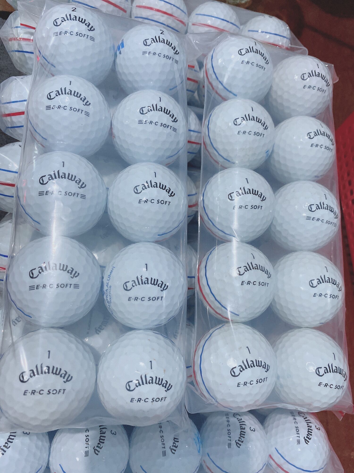 Bóng golf Callaway - BL ERC SOFT- CHROME SOFT(10 quả),Bóng Callaway 3 sọc