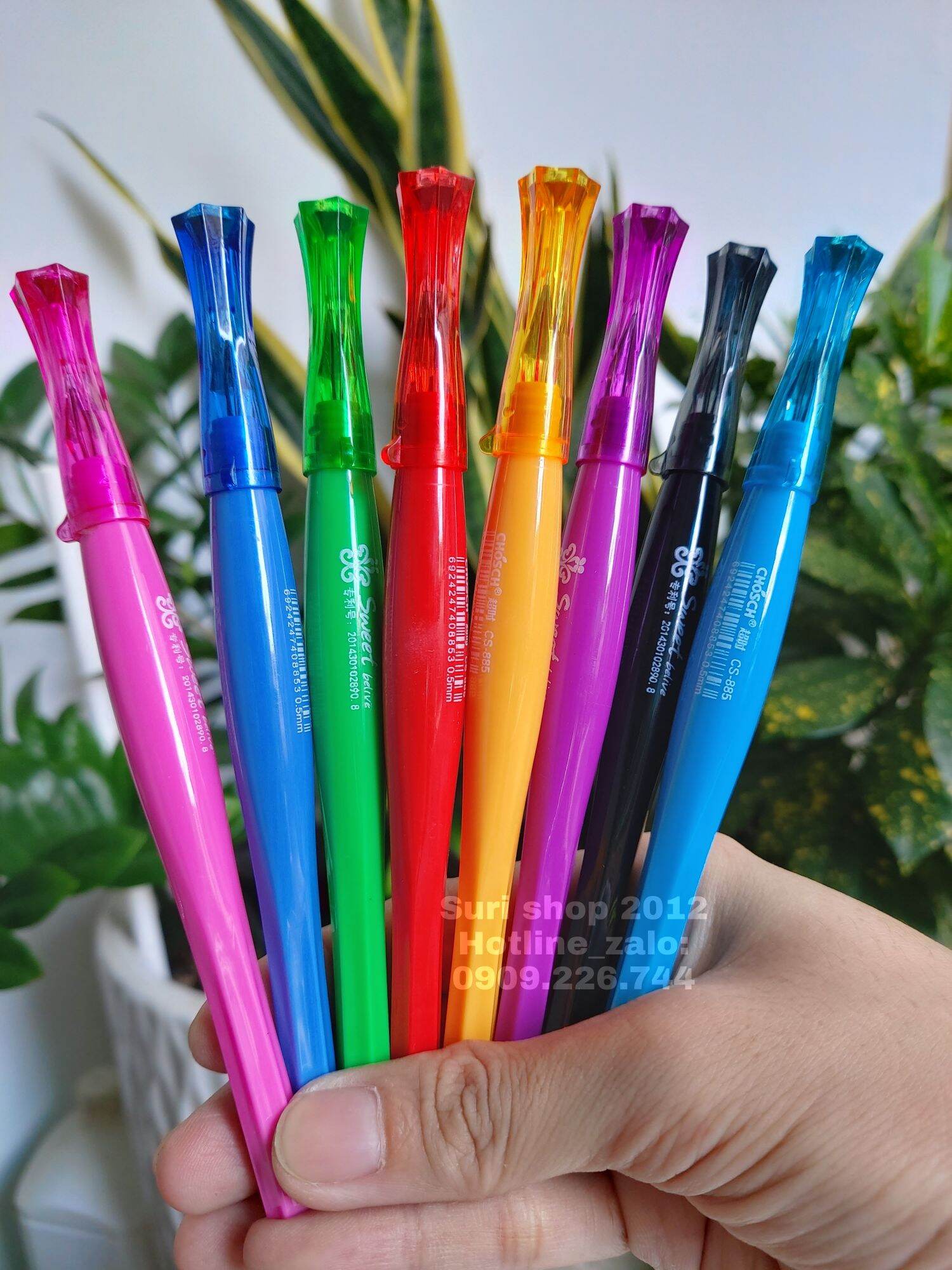 Combo 08 cây bút gel đủ màu mực chosch cs885