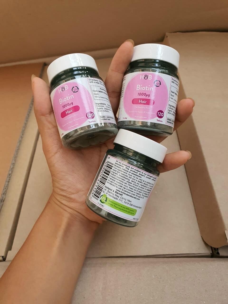 (Mẫu Mới)Viên uống mọc tóc Biotin 120 viên