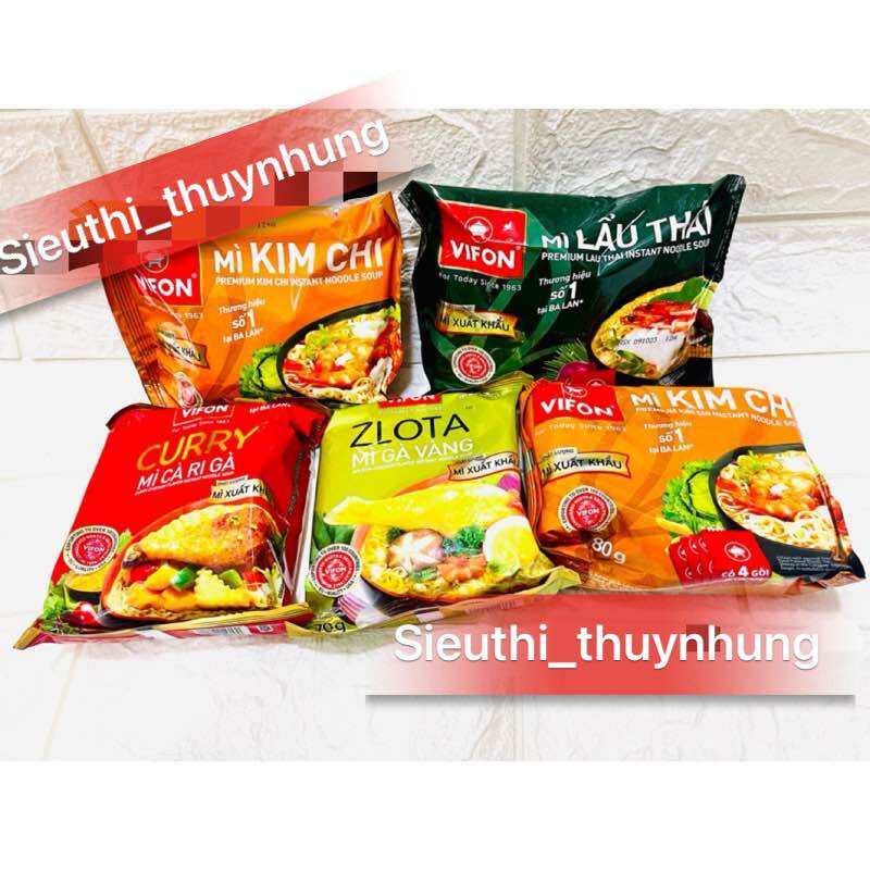 Combo 5 gói mì vifon chất lượng mì xuất khẩu gói 70g/80g