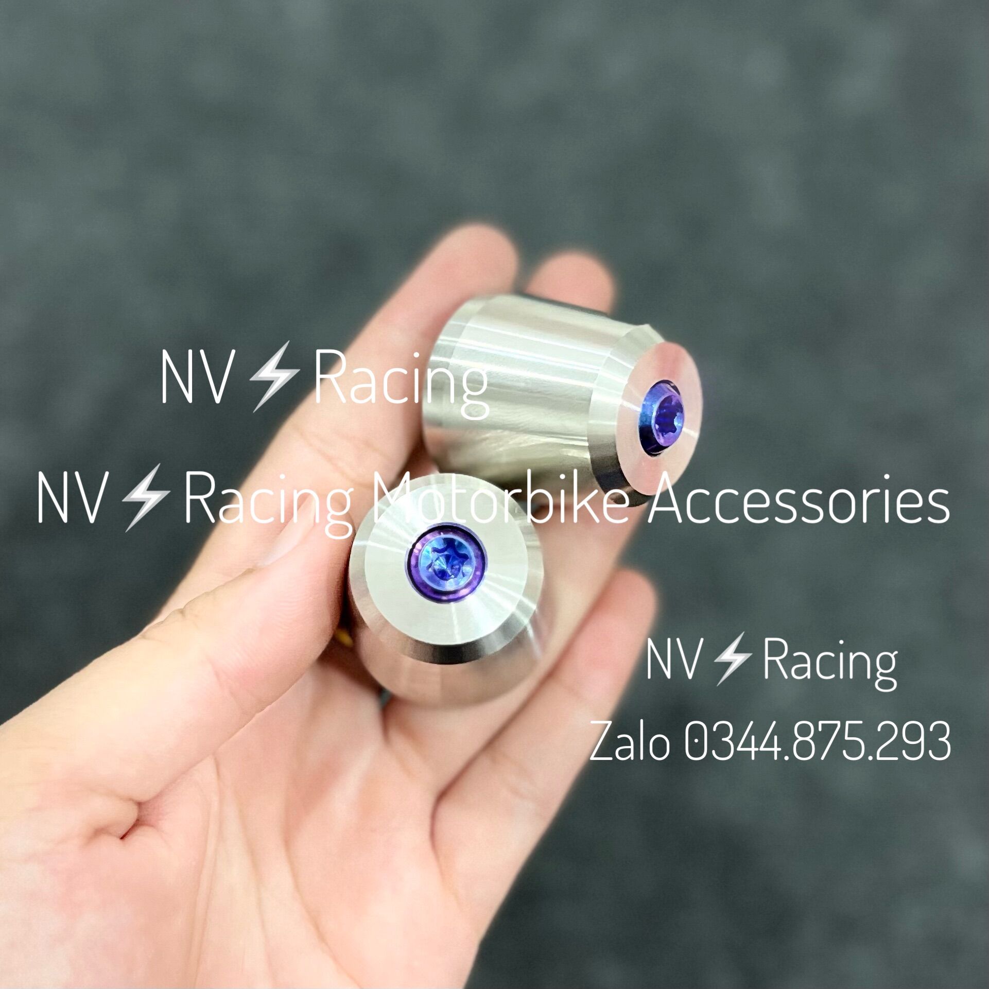 Cặp gù chống rung tay lái gắn Vision / Airbale tiện lòng gắn như zin inox 304 sáng bóng