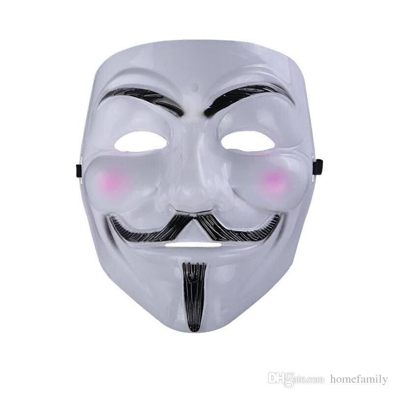 Mặt nạ Hacker mặt nạ Anonymous hàng dẹp loại 1 Trắng Youngcityshop