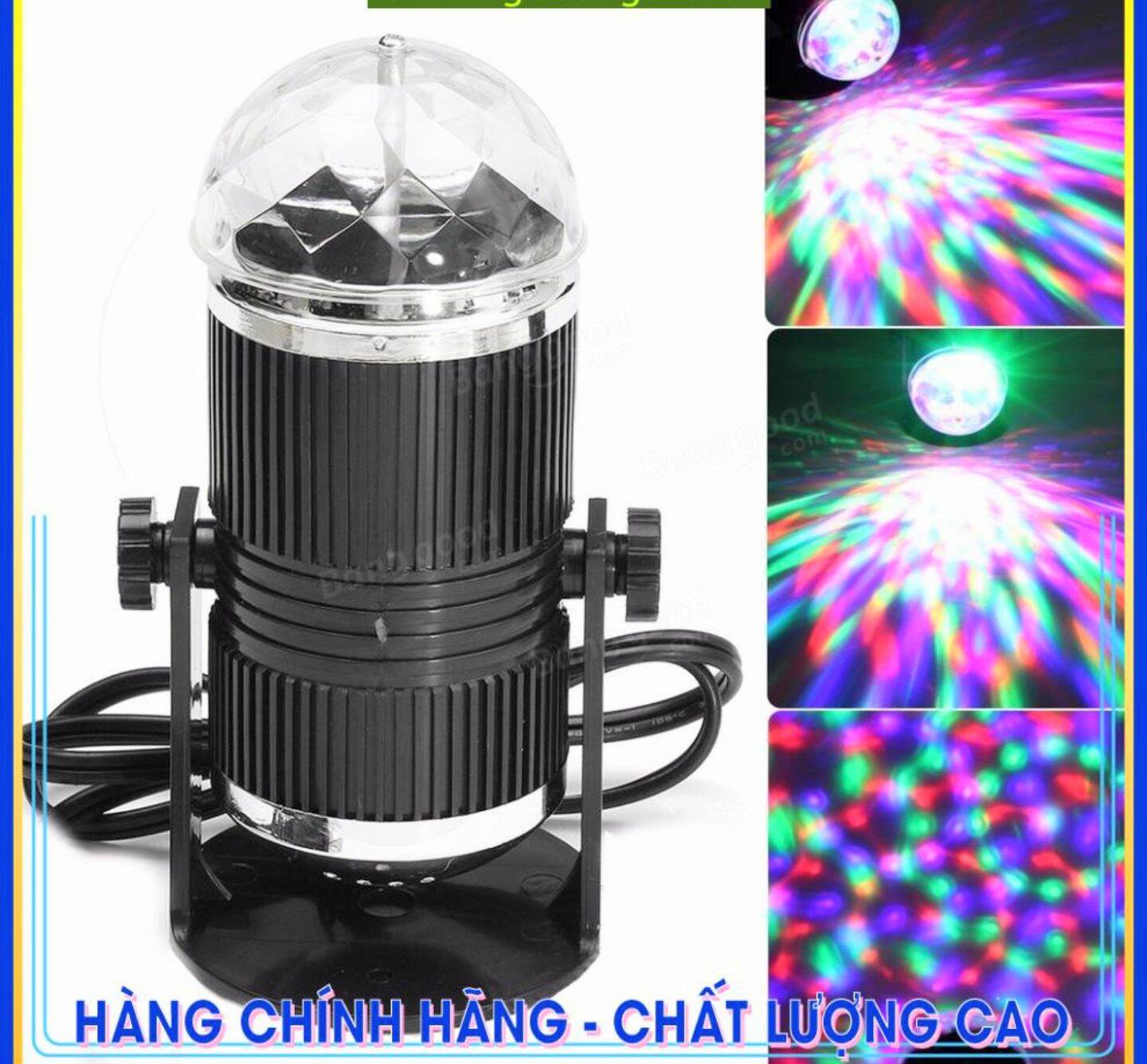 Đèn led vũ trường trang trí cảm ứng nhấp nháy theo nhạc đổi màu cực chất