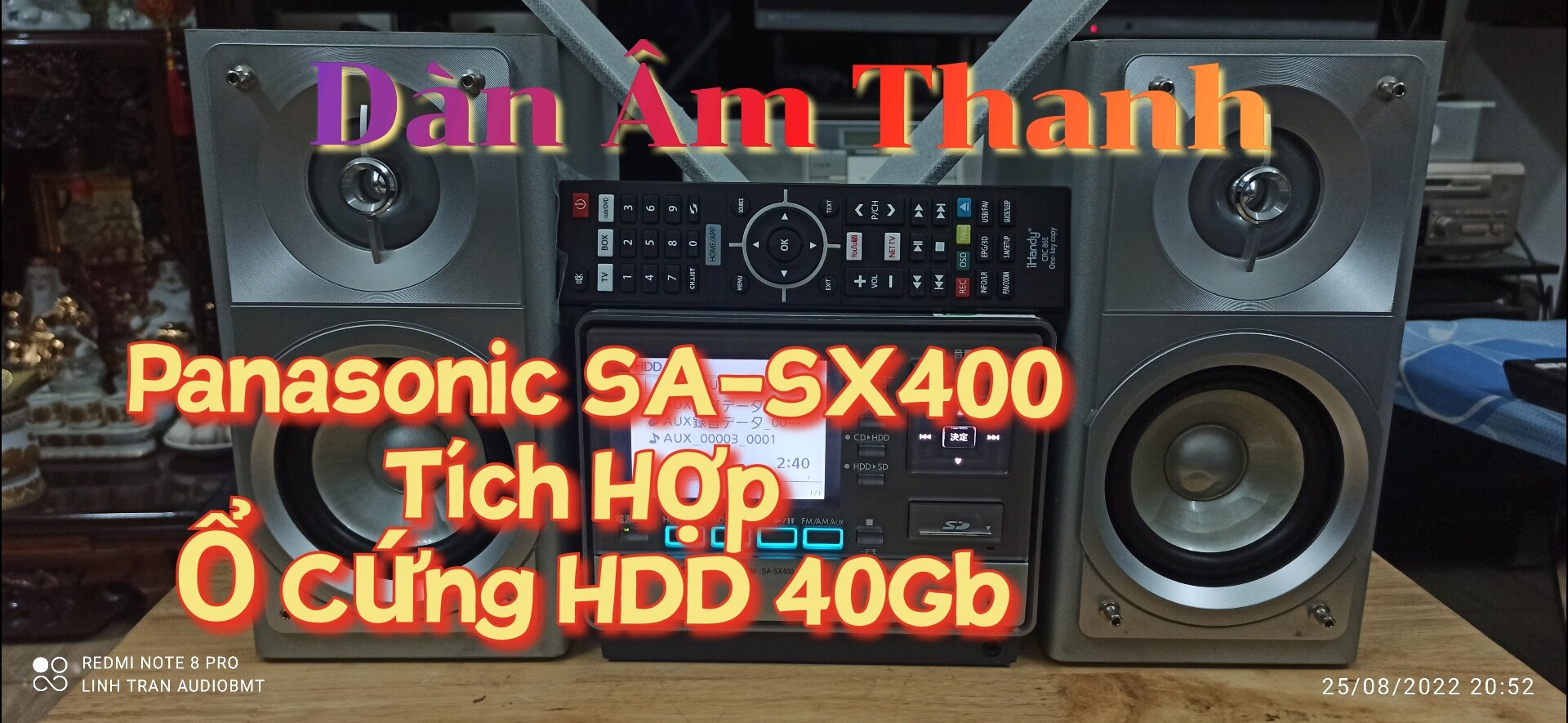 Dàn Âm Thanh Panasonic SA-SX400-kèm Remote học