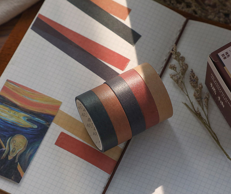 Hộp 5 cuộn Washi tape Solid colour (DW1)