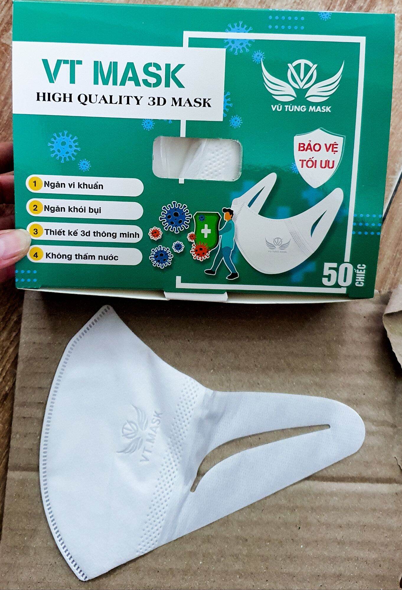 Hộp 50 chiếc Khẩu trang y tế 3D Mask Công nghệ Nhật