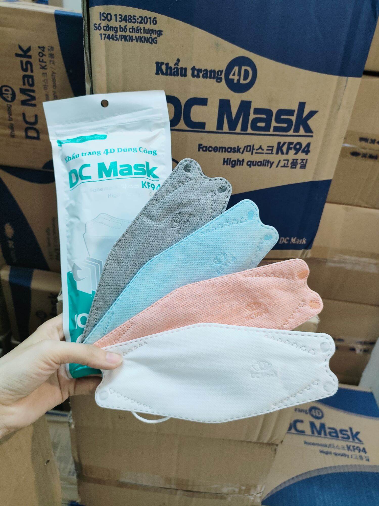 Khẩu trang KF94 công nghệ hàn quốc DC mask túi 10 chiếc