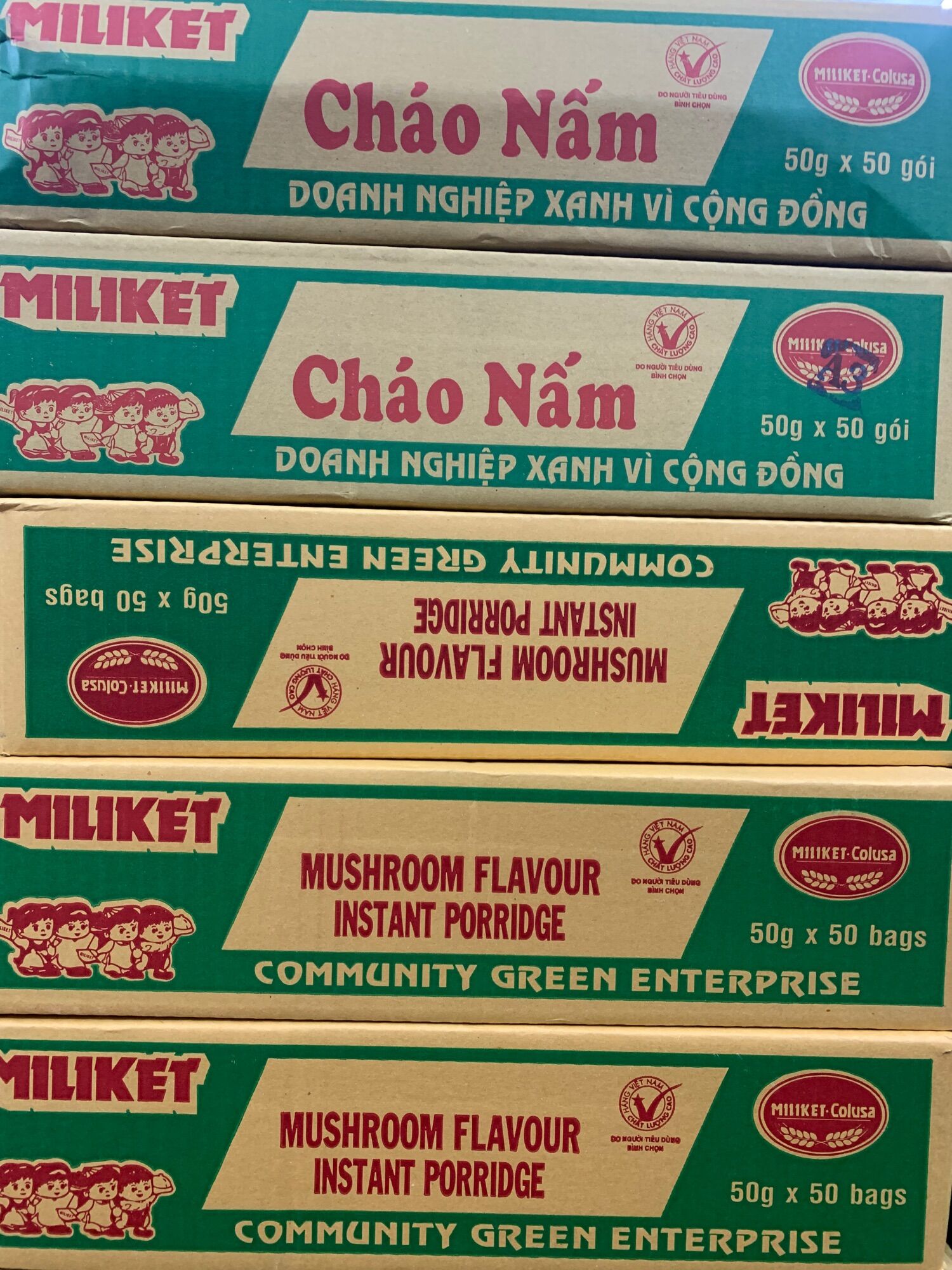 Cháo Nấm Chay Miliket ( Thùng 50 gói )