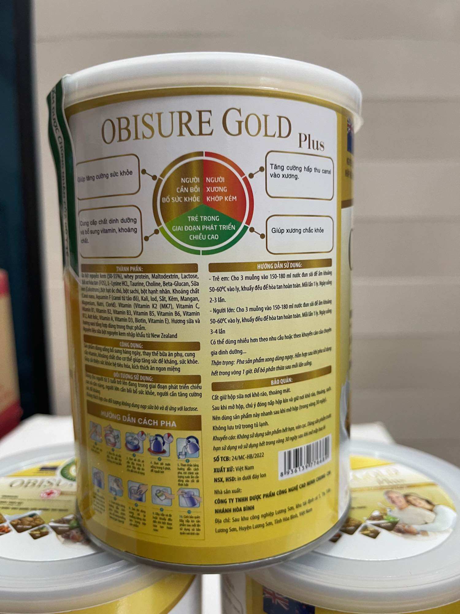 Sữa hạt xương khớp 400gr  OBISURE GOLD Plus ( CHÍNH HÃNG ) date mới 2025