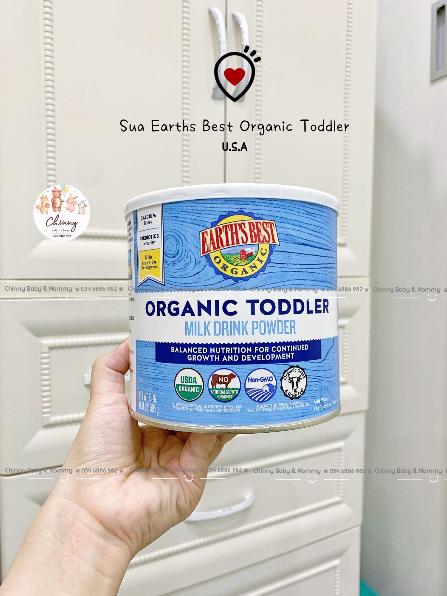 Sữa Earth Best Organic Toddler Milk Drink Powder  Mẫu Mới - Date Mới